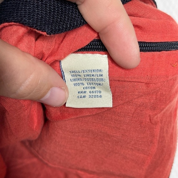 ANTHRO ODILLE Linen Navy Beaded Polka Dot Top, 0 - Picture 8 of 10